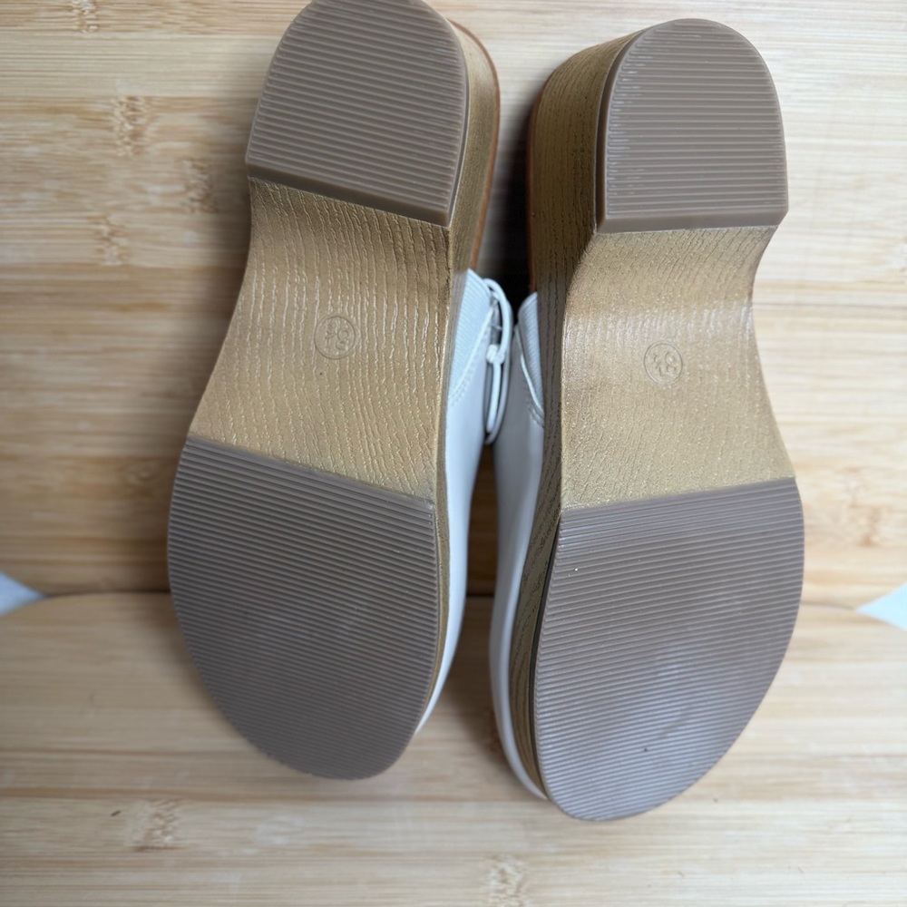 Cream Magnolia Wedge Universal Thread Slip-On Mules Size 8.5 - Picture 10 of 10